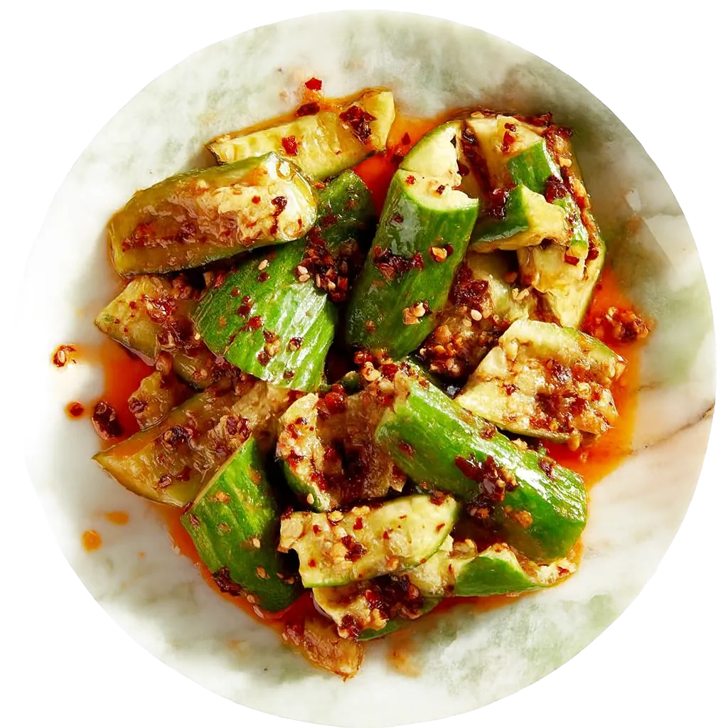 cucumber chili oil salad