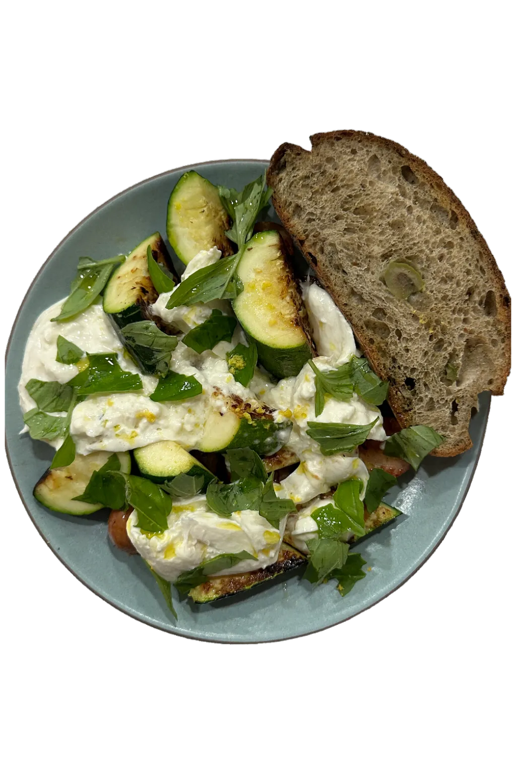 grilled zucchini & burrata salad